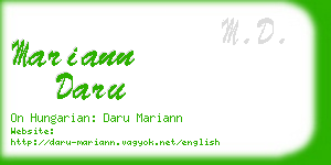 mariann daru business card